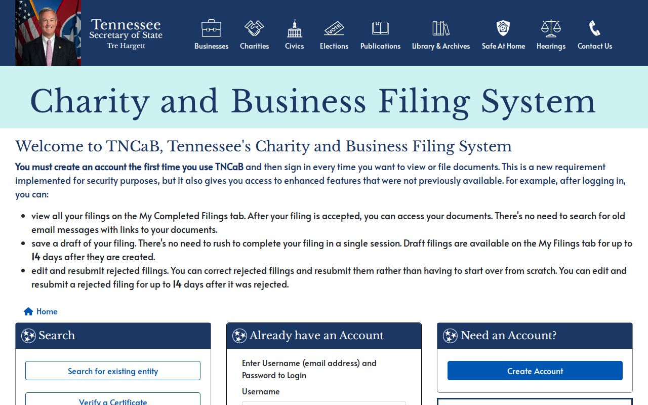 Farragut neighbors research using the Tennessee business filing portal